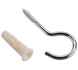 Дюбель ЕВРОПАРТНЕР MULTI 6 + крюк-шуруп d3,9 х L40 ZN 15 шт. RB2 0145 