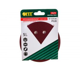 Круги шлифовальные 5 шт. (125 мм; Р320; 8 отверстий) FIT IT 39670 