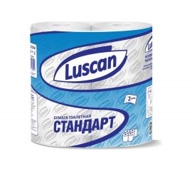 Туалетная бумага Luscan Standart 2 слоя, белая, 4 рулона 317381 