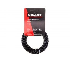 Леска триммерная Квадрат витой 2.4 мм, намотка 15 м Gigant GTR-17 