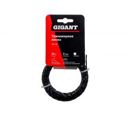 Леска триммерная Квадрат витой 2 мм, намотка 15 м Gigant GTR-16 