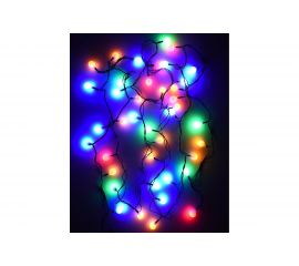 Светодиодная шариковая гирлянда GLQ, 40 светодиодов, черный провод, многорежимное свечение NEW MC 7 40 LB 