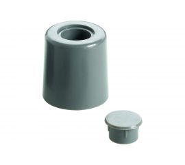 Напольный ограничитель Hettich серый пластик, D35x63 мм, с комплектом крепежа и крышкой, 2 шт. 954703 