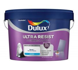 Краска DULUX ULTRA RESIST ГОСТИНЫЕ И ОФИСЫ, матовая база BW 2,5л 5239197 