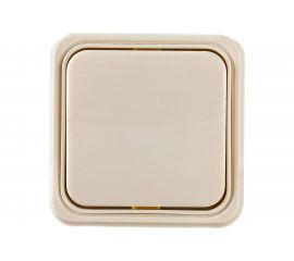 1-клавишный выключатель LK Studio схема 1, открытой установки, бежевый 810101 