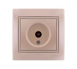 Розетка ТВ Lezard MIRA оконечная, жемчужно-белый перламутр, со вставкой 701-3030-130 