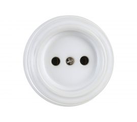 Розетка TDM фарфоровая 2П 10А 250В белая «Болонь» SQ1820-0004 