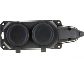 Каучуковая колодка ЭРА K-2e-B-IP44 с/з 2гн 16A IP44 черная Б0044544 