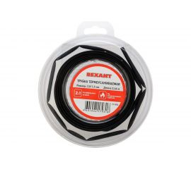 Термоусаживаемая трубка REXANT 3,0/1,5 мм черная, ролик 2,44 м 29-0006 