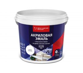Эмаль универсальная акриловая ЯРОСЛАВСКИЕ КРАСКИ белая матовая, ведро О05191 