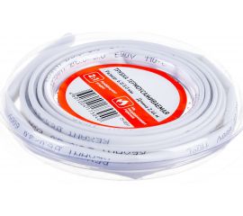 Термоусаживаемая трубка REXANT 6,0/3,0 мм белая, ролик 2,44 м 29-0031 