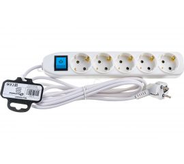 Сетевой удлинитель Electraline с выключателем, с заземлением и с защитой от детей 3м 62016 