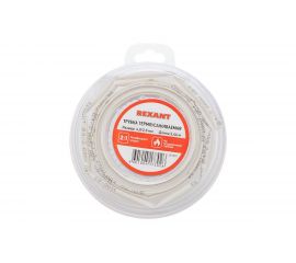 Термоусаживаемая трубка REXANT 3,0/1,5 мм белая, ролик 2,44 м 29-0001 