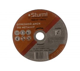 Диск отрезной по металлу (150х1,6х22,2 мм) Sturm 9020-07-150x16 