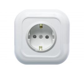 Розетка Кунцево-Электро ВАЛЕНТИНА скрытой установки одноместный РС16-328 7655 