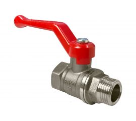 Шаровой для воды VALFEX 3/4"" ВР/НР рычаг, никелированная латунь 11Б27фт1М VF.215.NR1.034.Bir 