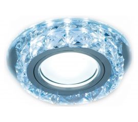 Светильник, Круг, Кристалл/Хром, Gu5.3, LED 4000K Gauss Backlight BL040 