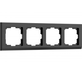 Рамка на 4 поста WERKEL W0041808 Stark черный a050913 