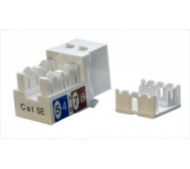 Вставка Keystone Hyperline KJ9-8P8C-C5e-90-WH Jack RJ-45(8P8C), категория 5e, белая 432595 