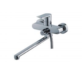 Смеситель для ванны LEDEME картридж д.35 мм длинный излив L30F дивертор в корпусе L2234 65681 