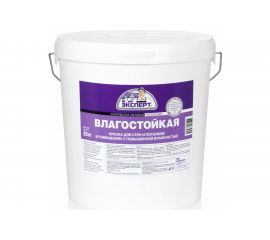 Краска влагостойкая супербелая ЭКСПЕРТ 28 кг 11868 