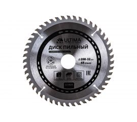 Диск пильный по дереву (200х32 мм, 48 зубьев,+кольцо,30/32) Ultima 115025 