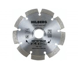 Диск алмазный отрезной сегментный Hard Materials Laser (125x22.23 мм) Hilberg HM102 
