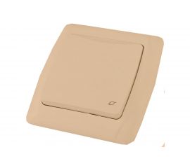 Розетка с крышкой, слоновая кость 2П+З 16А 250В TDM Онега SQ1805-0048 