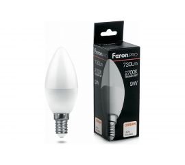 Светодиодная лампа FERON PRO LB-1309 Свеча E14 9W 2700K OSRAM LED 38059 