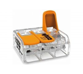 Соединительная клемма с рычажком WAGO 221-613 3-х проводная 0,5-6 кв.мм, 450В, 41А, 3 шт. 41610 