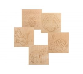 Доски для выжигания REXANT животные 5 шт. 12-0928 