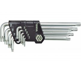 Набор шестигранников VOREL ТОRХ-SECURITY CrV Т10-Т50 56478 