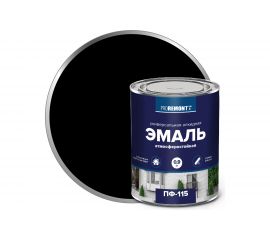 Эмаль PROREMONTT ПФ-115 черная, 0.9 кг Лк-00004480 