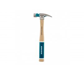 Молоток-гвоздодер GROSS American hickory 280г, угол 75, магнит, обрезиненная рукоятка 10417 