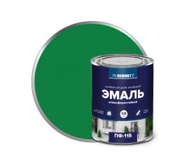 Эмаль PROREMONTT ПФ-115 ярко-зеленая, 0.9 кг Лк-00004484 