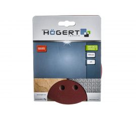 Круг шлифовальный на липучке c отверстиями (5 шт; 125 мм; P200) Hogert Technik HT8D127 