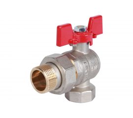 Шаровой кран угловой с американкой ROMMER 3/4"", ВН/НР, RBV-0006-0610220, RG008UB5BO3F41 