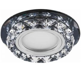 Встраиваемый потолочный светильник FERON со светодиод подсветкой, черный, прозрач, CD878 28822 