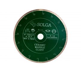 Диск алмазный сплошной (230х25,4 мм) CERAMICS MARBLE Solga Diamant 20000231 