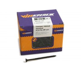 Саморез по дереву VIPКрепеж черный 4,2х70 к 98 шт 30125 VIP 