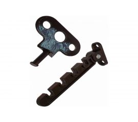 Ограничитель на окно Агат пластик, 4 позиции, с саморезами с буром, коричневый 5005.05 