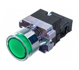 Кнопка управления IEK LAY5-BW3361 с подсветкой, зеленый, 1з, ИЭК BBT50-BW-K06 
