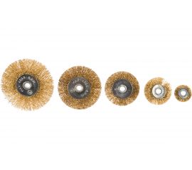 Набор щеток-крацовок со шпилькой для дрели 5шт. РемоКолор 45-5-001 