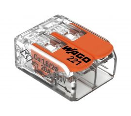 Универсальная клемма WAGO 2-х проводная 221-412 6 шт/уп УТ-00777025 