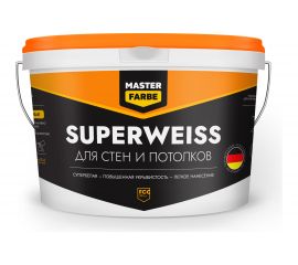 Интерьерная водно-дисперсионная краска MASTER FARBE Superweiss (высокоукрывистая; супербелая; 3 кг) 4631159427392 