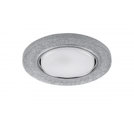 Встраиваемый светильник с подсветкой FERON 20LEDх2835, SMD, 4000K, 15W, GX53, без лампы, хром, CD4041, серебро 40518 