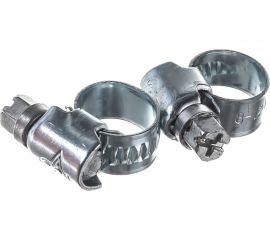Обжимной хомут Госкреп 9 мм, оцинк., 8-12 мм, 2 шт. 11-0012260 