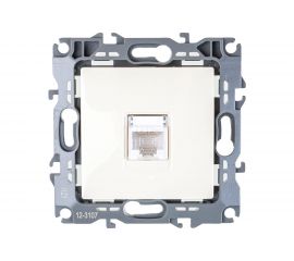 Информационная розетка ЭРА 12-3107-02 RJ45, IP20, слоновая кость Б0014724 
