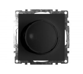 Диммирующий выключатель STEKKER TRIAC механизм 250В, 500W, серия Катрин, GLS10-7106-05, черный 39615 