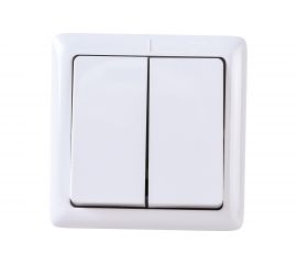 2-клавишный выключатель Schneider Electric ХИТ, О/У, 6А, 250В, БЕЛЫЙ, VA56-232I-B 